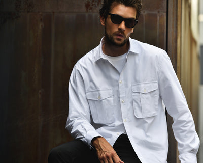 Cozy double-breasted pocket shirt 'Squarzi'