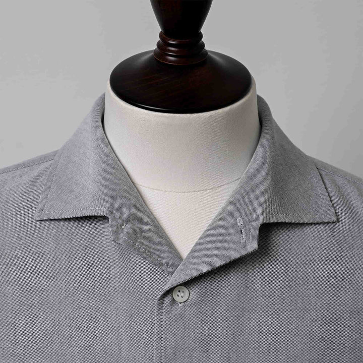 デュアルフェイスシャツ「BARON」襟のディテール