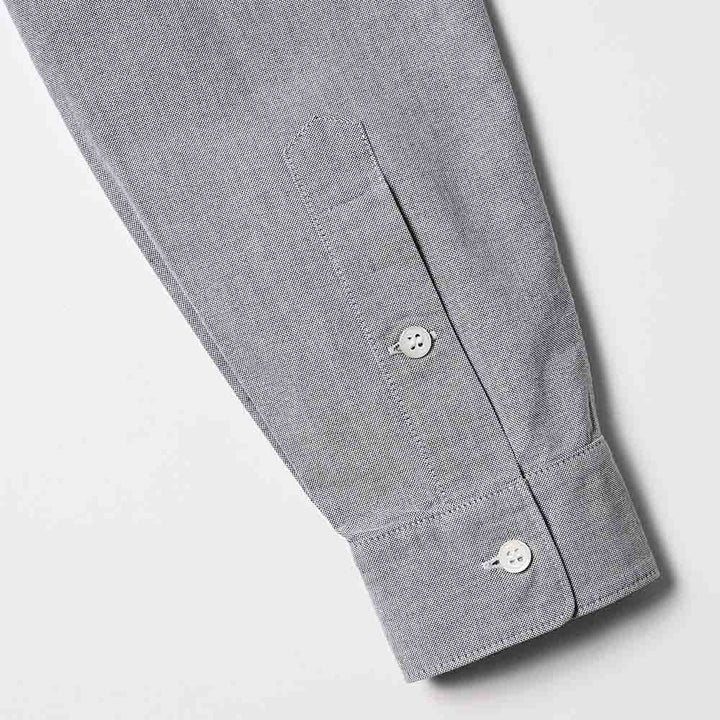 デュアルフェイスシャツ「BARON」グレー　袖ディテール