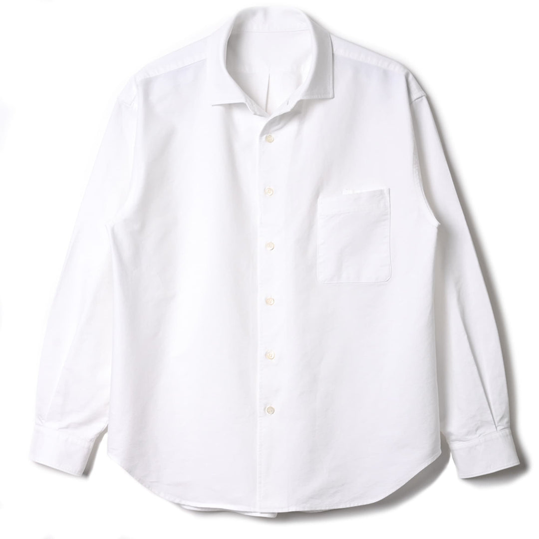デュアルフェイスシャツ「BARON」ホワイト　フロント　物カット