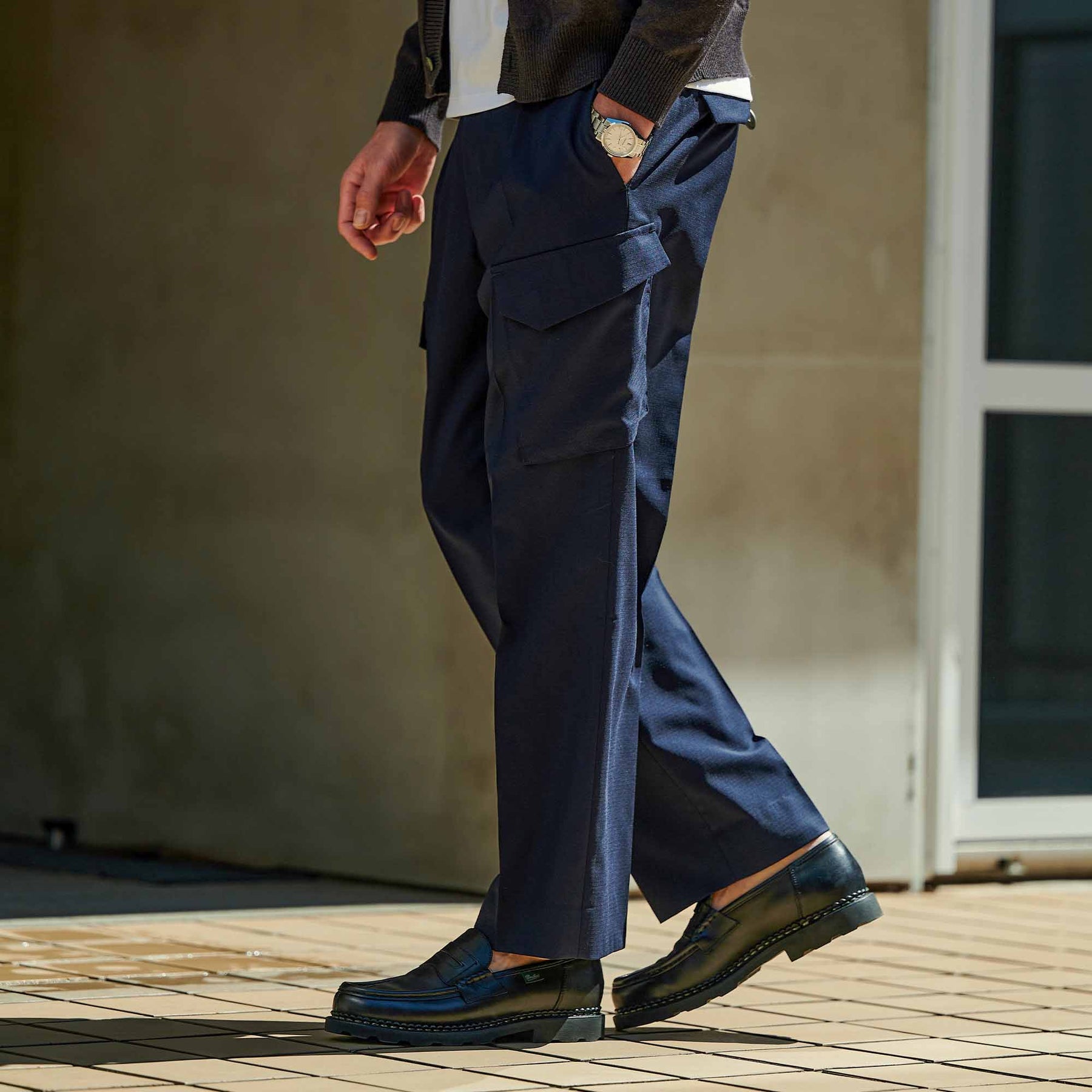 regleam リグリーム　サテンカーゴパンツ　ブラック サテンカーゴパンツ｜SATIN CARGO PANTSの通販｜regleam