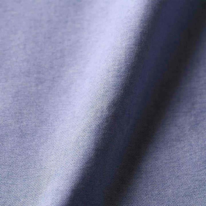 デュアルフェイスシャツ「BARON」ブルー　生地ディテール