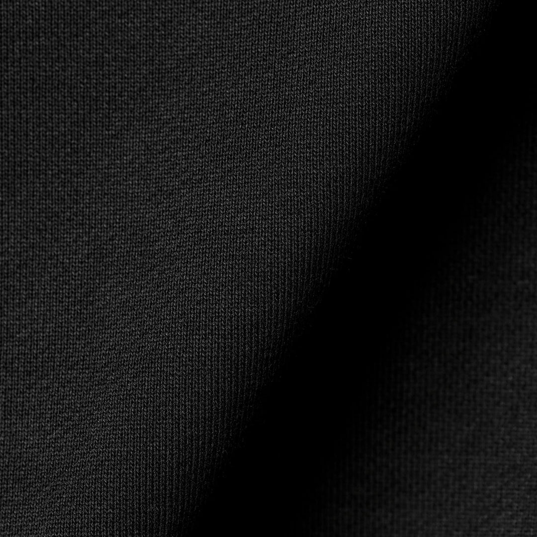 Jet black short-length BIG hoodie "Gary Noir"