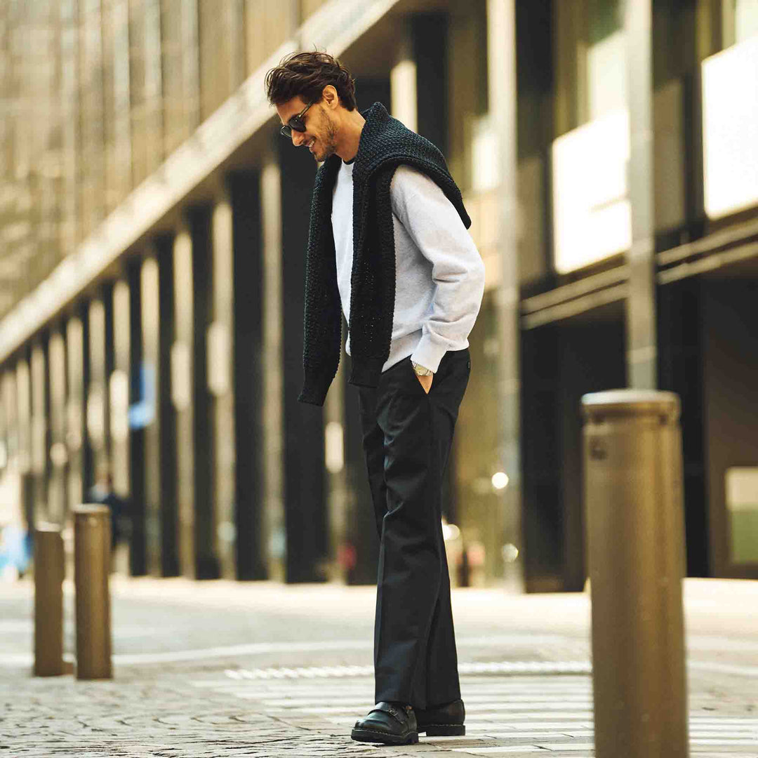 GSC「04 SWEATSHIRT」グレー　着用　モデル