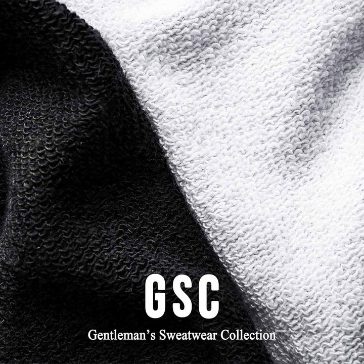 GSC「05 SWEATSHORT」ブラック＆グレー　生地ディテール