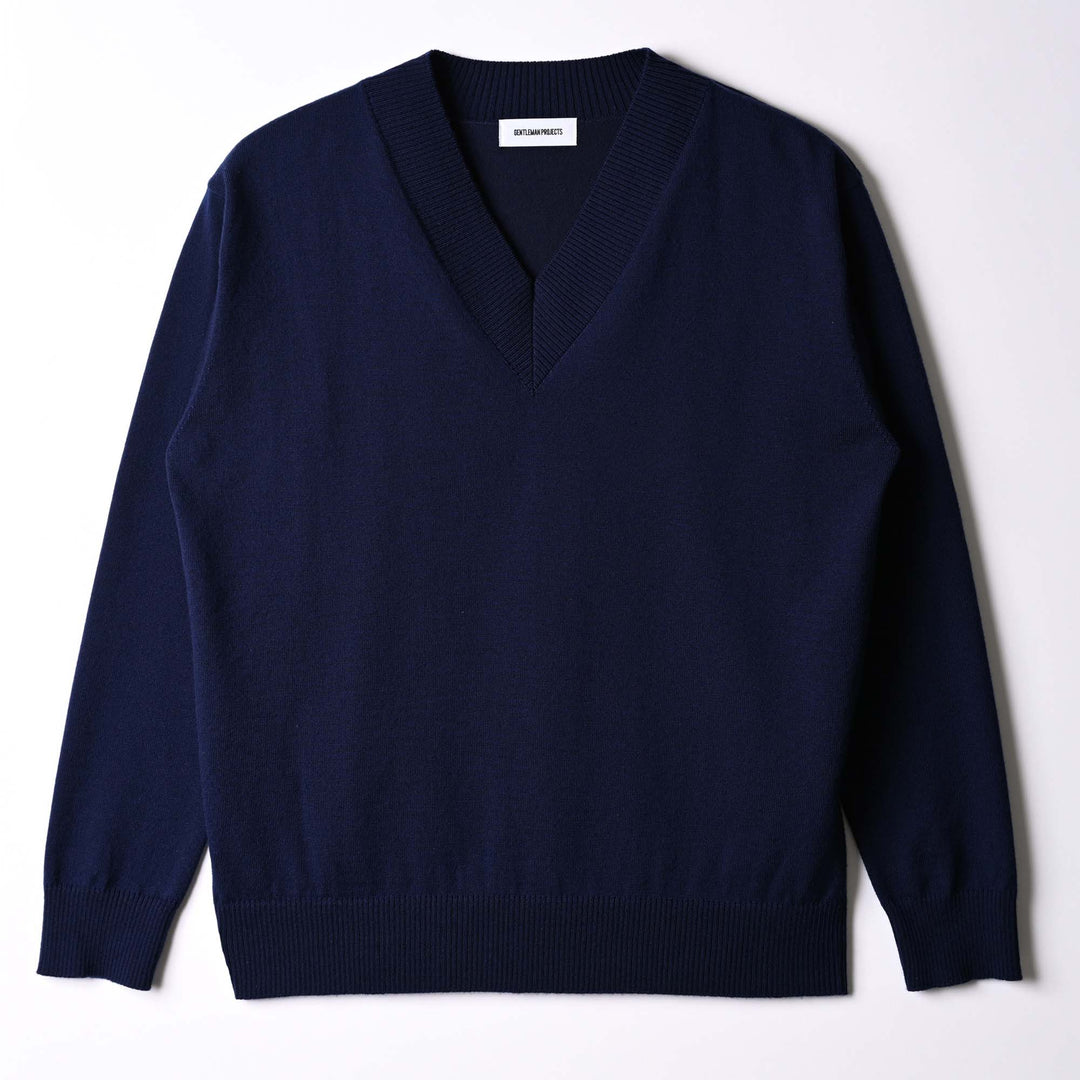 ワイドVネックセーター「BILL(ビル)」フロント　物カット