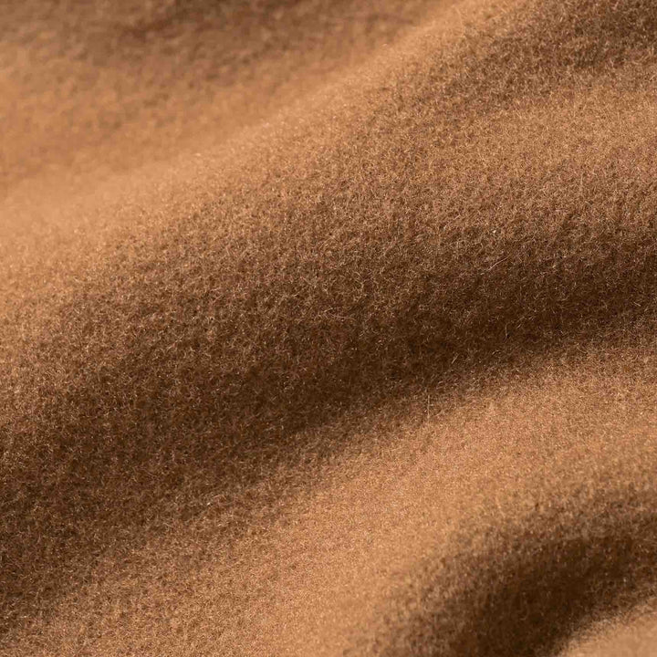 ロングチェスターコート「SHANKS TOKYO(シャンクス トーキョー)」キャメル　生地ディテール