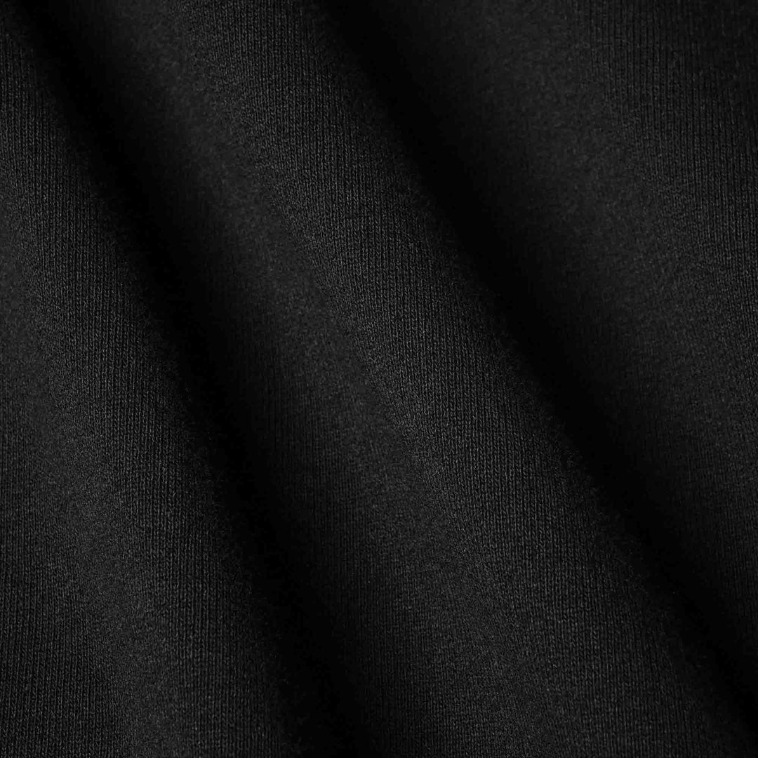 GSC「05 SWEATSHORT」ブラック　生地寄り　ディテールカット