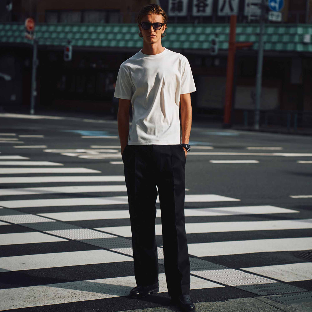 【関税込み】Studio Nicholson ネイビー Malar トラウザーズ 関税込み】Studio Nicholson ネイビー Sorte トラウザーズ
