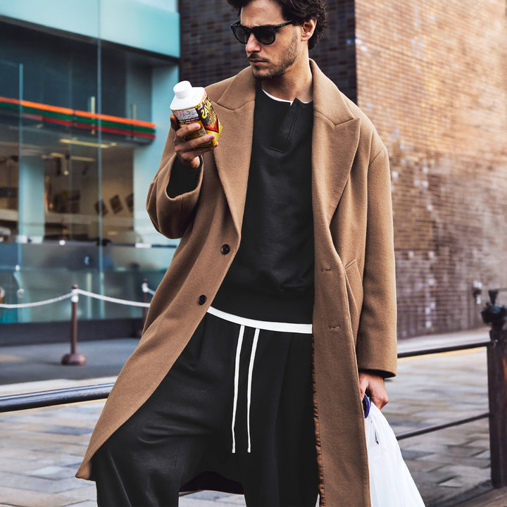 Mini fleece 2-pleat sweatpants "OWEN"