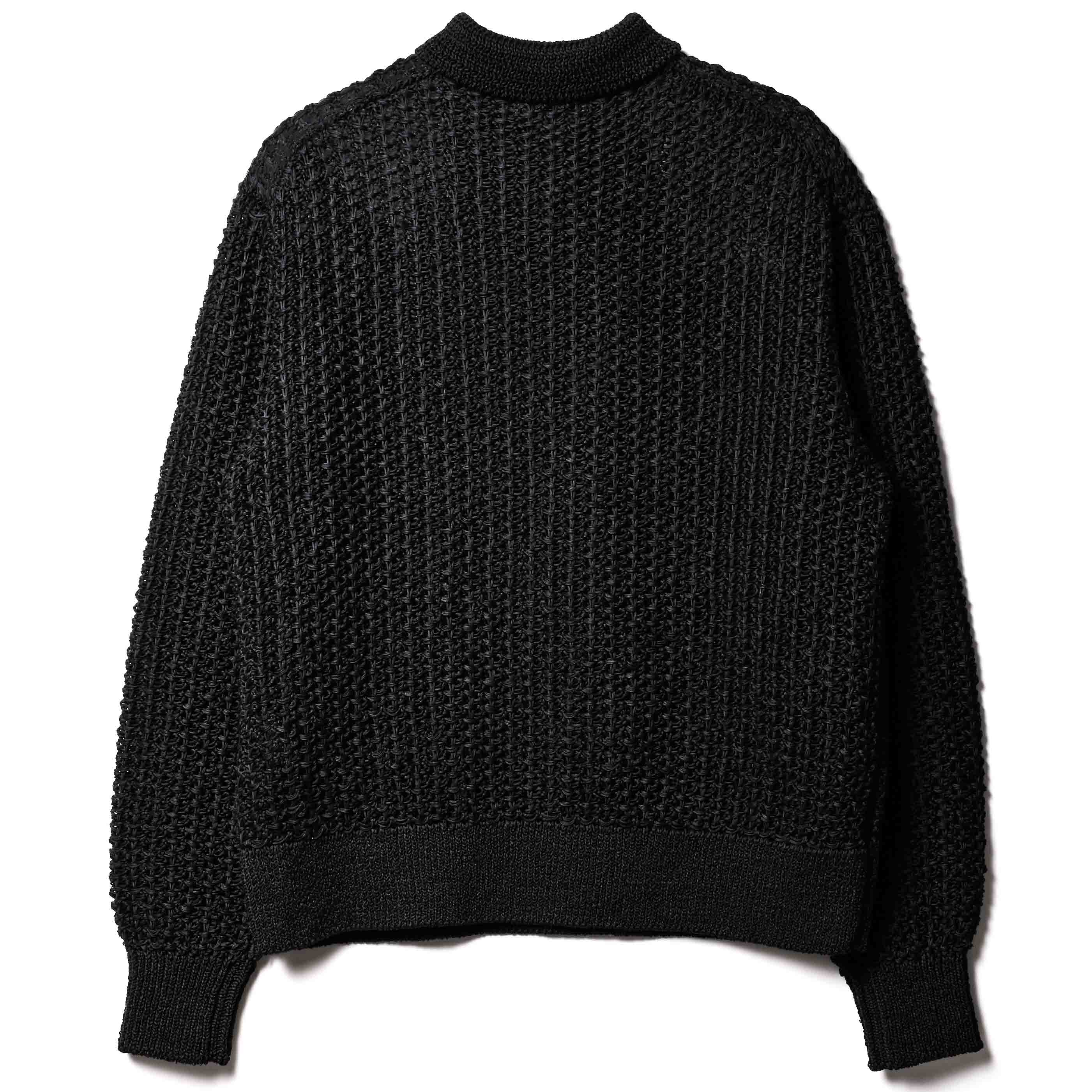 00s Supreme ジャガード編み ニットポロ ブラック M 00s Supreme ジャガード編み ニットポロ ブラック M セール】JACQUARD