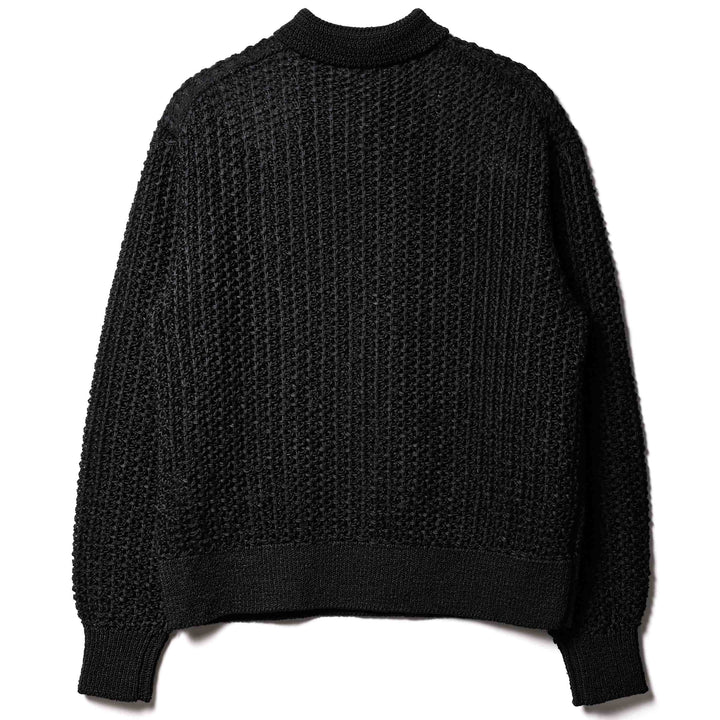 ザク編みニットポロシャツ「SUKHNA(スクナ)」バック　物カット