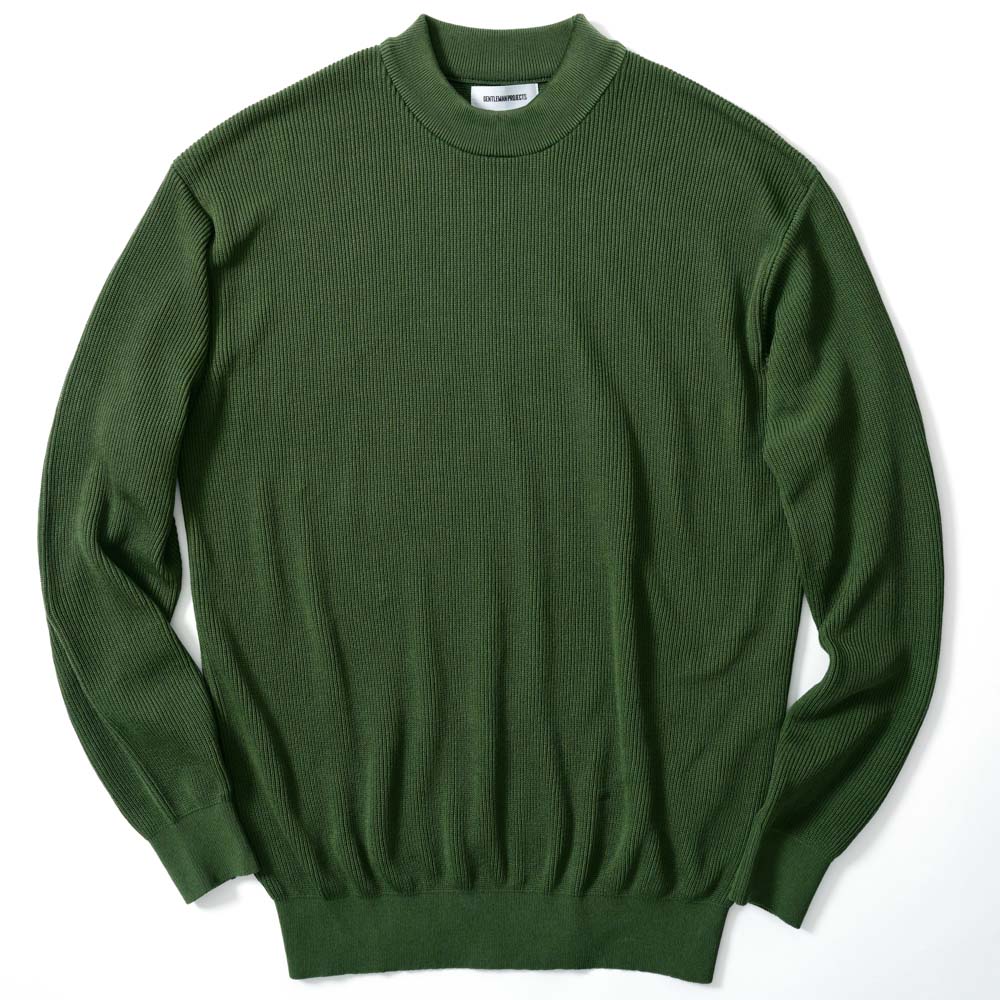 MODESTY INDUSTRY セーター　黒緑 心地良い“艶さら”な肌触り！強撚スビンゴールドセーター