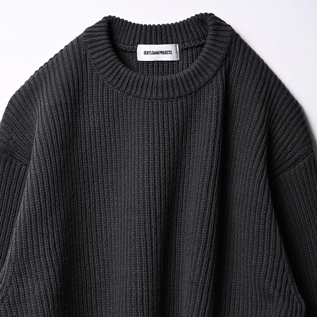 GENTLEMAN PROJECTS グレー ザ ウースターセーター M 俺たち”の都会派モダンニット「THE WOOSTER SWEATER(ザ ウースター