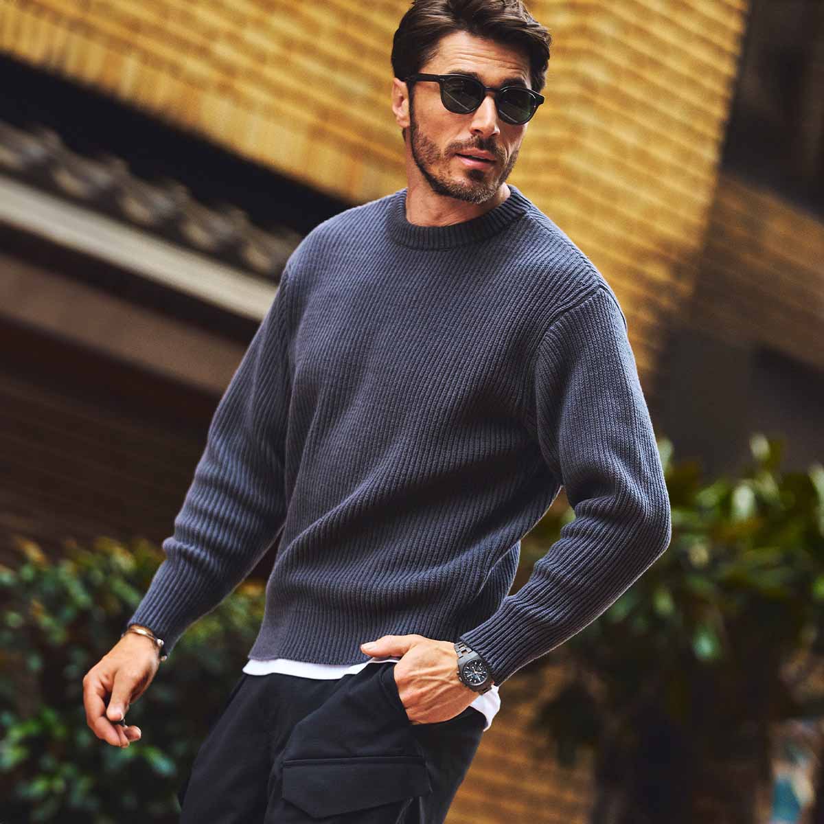 GENTLEMAN PROJECTS グレー ザ ウースターセーター M 俺たち”の都会派モダンニット「THE WOOSTER SWEATER(ザ ウースター