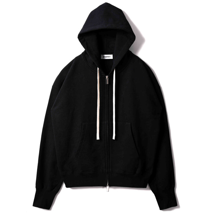 GSC「01 ZIP HOODIE」ブラック　フロント　物カット
