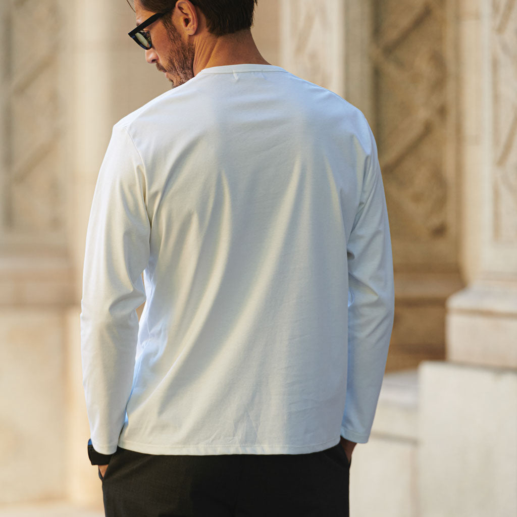GENTLEMAN PROJECTS ザ レオ ロングスリーブ ホワイト M ドレスTシャツ「Leo Ⅲ“Long sleeve”(レオ スリー“ロング