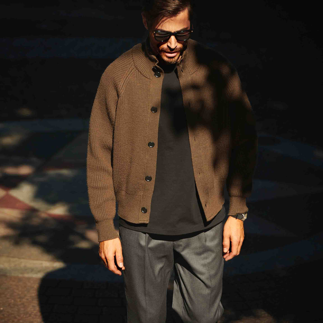 HIGH LAND WOOL ハンティング ショートブルゾン ブラウン ショート丈ニットブルゾン「K-9(ケーナイン)」 – GENTLEMAN PROJECTS