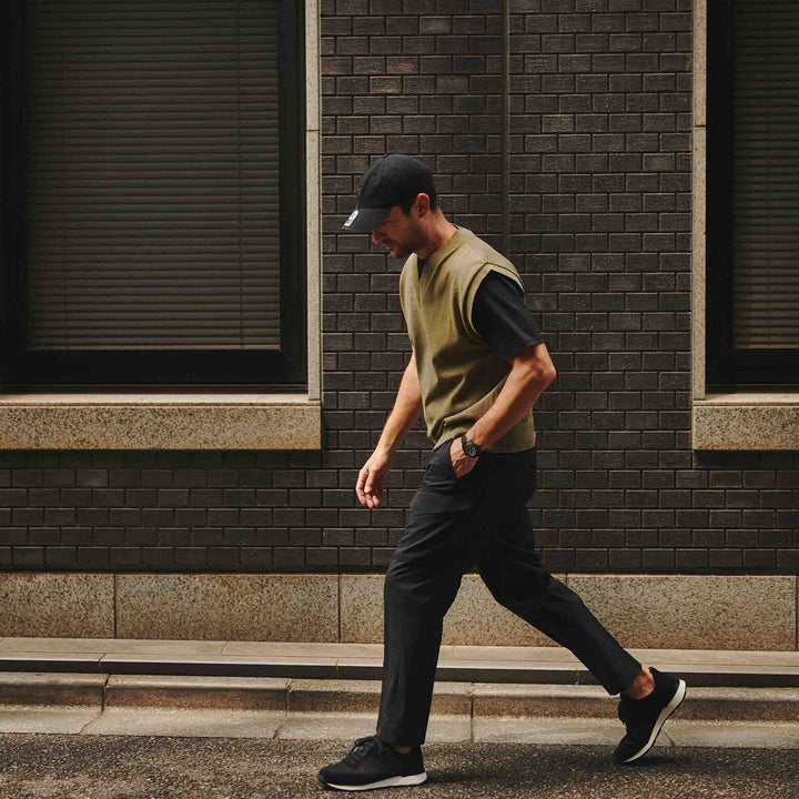 和紙コットンニットベスト「WILLY(ウィリー)」着用モデルカット