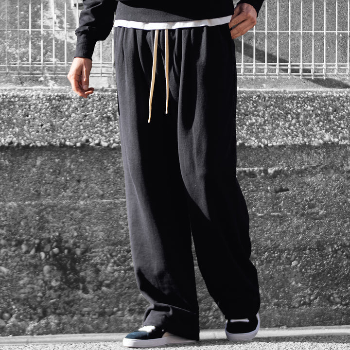 Mini fleece 2-pleat sweatpants "OWEN"