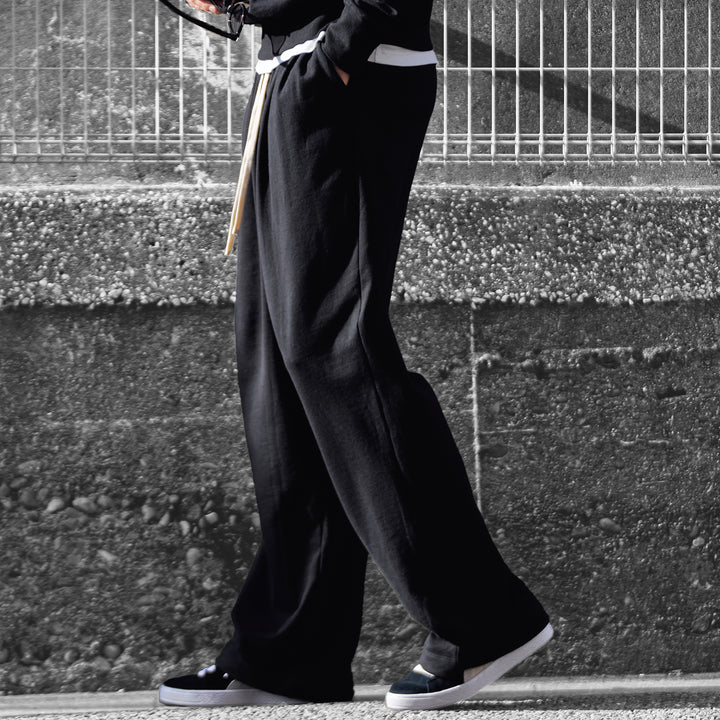 Mini fleece 2-pleat sweatpants "OWEN"