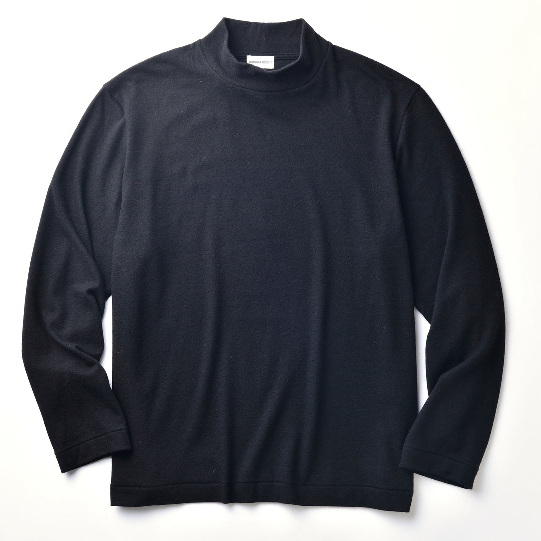 ビッグTシャツ モックネック 長袖 Tシャツ メンズ ゆったり