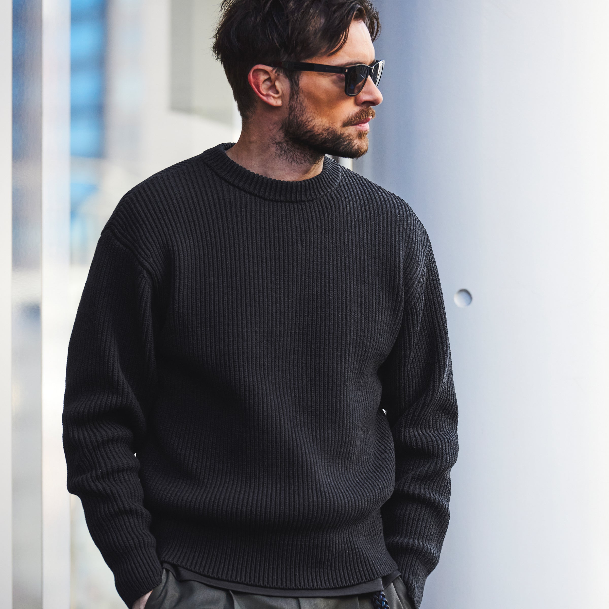 SAMPLE SALE】都会派モダンニット「Wooster sweater(ウースター SAMPLE SALE】都会派モダンニット「Wooster sweater(ウースター